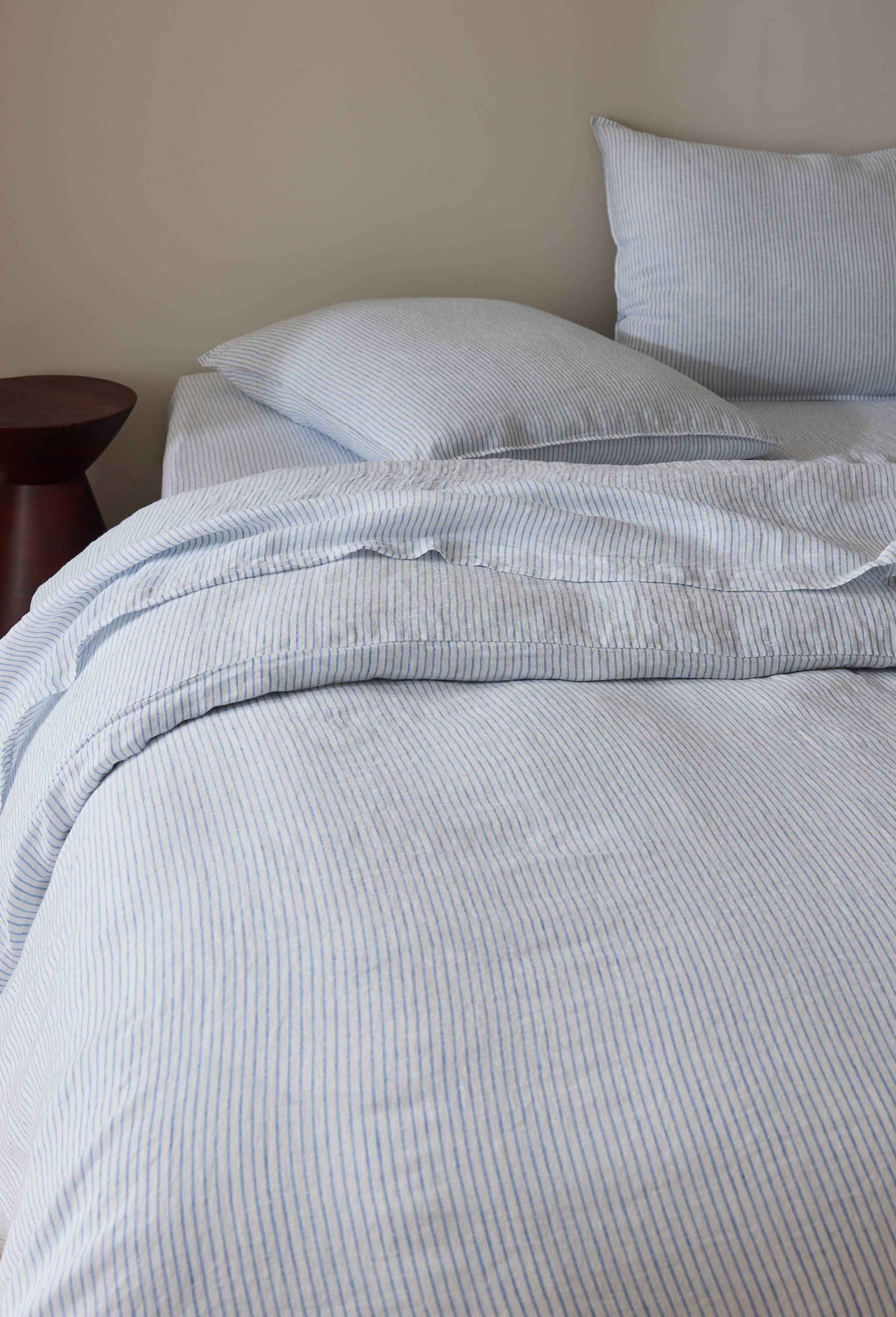 Striped Linen Duvet Cover Set